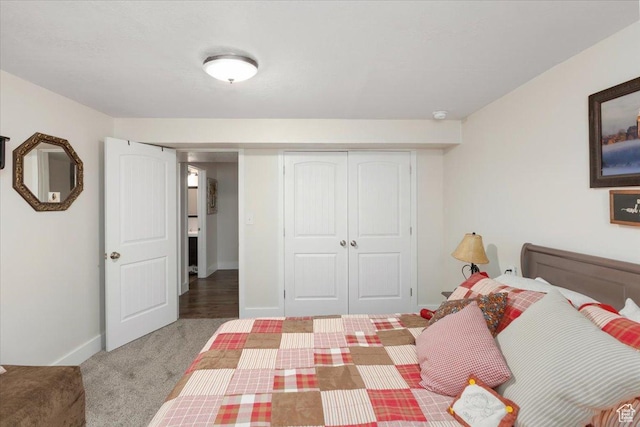 7114 N 2275 W, Honeyville, UT 84314 - bedroom with baseboards, carpet flooring, and a closet