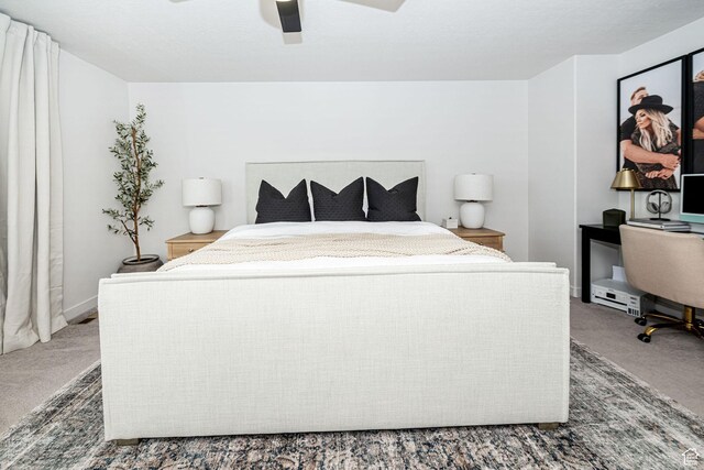 198 W Box Creek Dr, Stansbury Park, UT 84074 - carpeted bedroom featuring ceiling fan