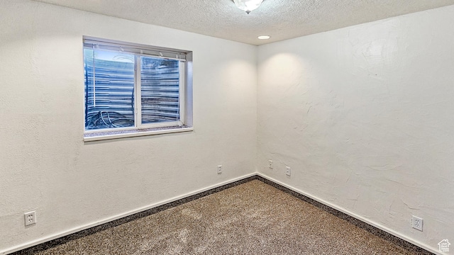135 E 1200 N, Mapleton, UT 84664 - carpeted spare room featuring a textured wall, baseboards, and a textured ceiling