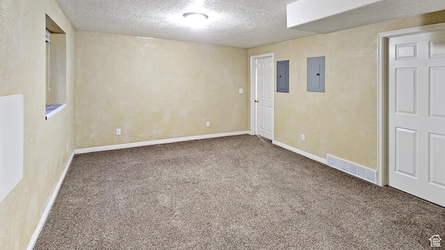 135 E 1200 N, Mapleton, UT 84664 - spare room featuring carpet flooring, a textured ceiling, visible vents, and electric panel