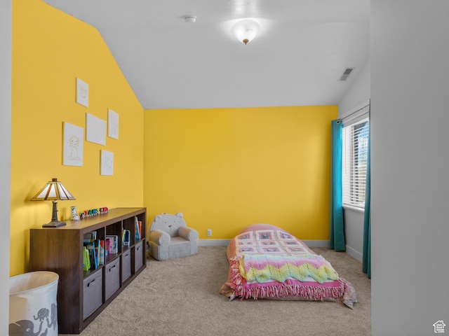 5927 Dartmouth Dr, Mountain Green, UT 84050 - bedroom featuring carpet, vaulted ceiling, and baseboards