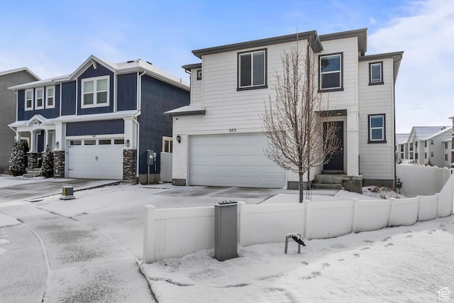 373 S 850 E, American Fork, UT 84003 - view of front facade featuring entry steps, concrete driveway, a garage, and fence