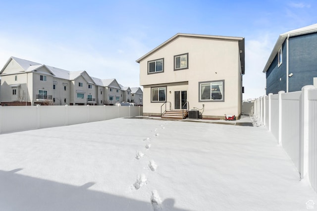 373 S 850 E, American Fork, UT 84003 - rear view of house with a fenced backyard, a residential view, and central AC
