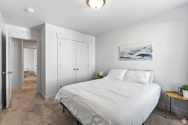 373 S 850 E, American Fork, UT 84003 - bedroom with light carpet, visible vents, a closet, and baseboards