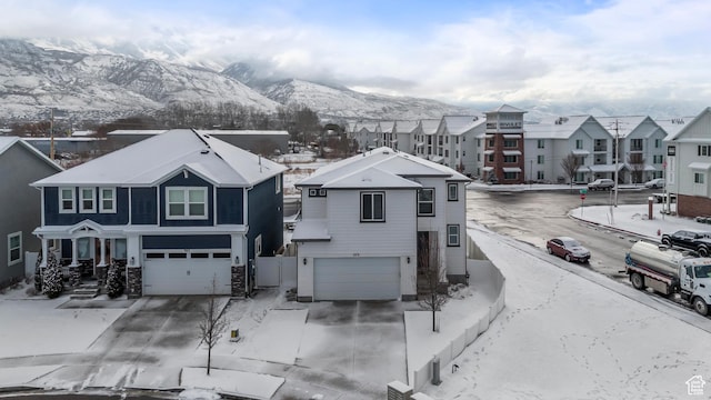 373 S 850 E, American Fork, UT 84003 - snowy aerial view with a mountain view and a residential view