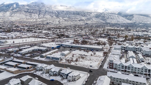 373 S 850 E, American Fork, UT 84003 - snowy aerial view featuring a mountain view and a residential view
