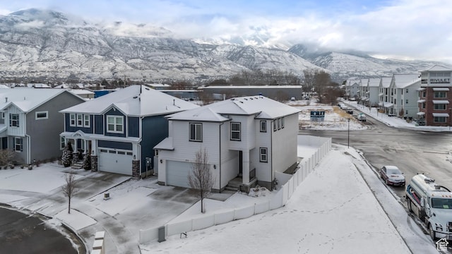 373 S 850 E, American Fork, UT 84003 - snowy aerial view featuring a mountain view and a residential view