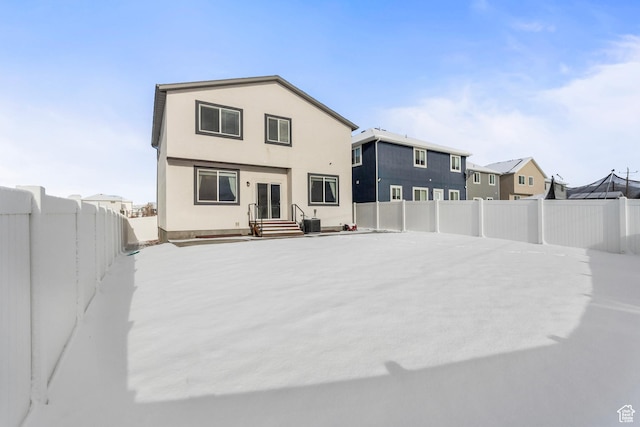 373 S 850 E, American Fork, UT 84003 - rear view of house with central AC unit and a fenced backyard