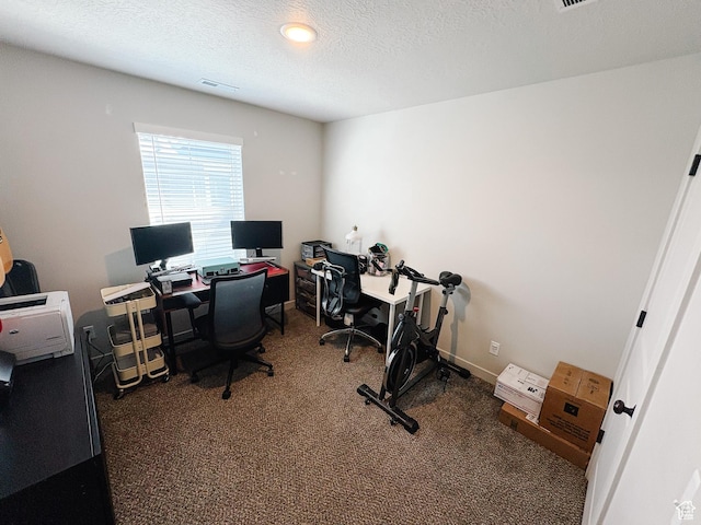 1788 N 1280 E, Payson, UT 84651 - office area with visible vents, baseboards, a textured ceiling, and carpet