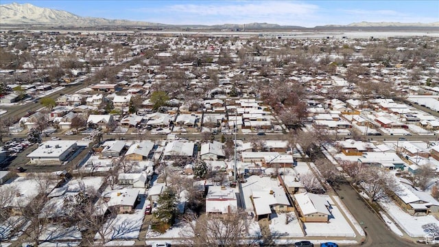 bird's eye view with a residential view and a mountain view