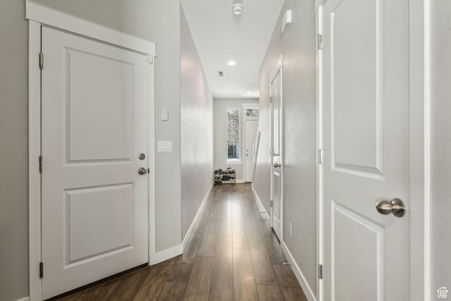 280 S 675 W, Centerville, UT 84014 - corridor with dark wood-type flooring and recessed lighting