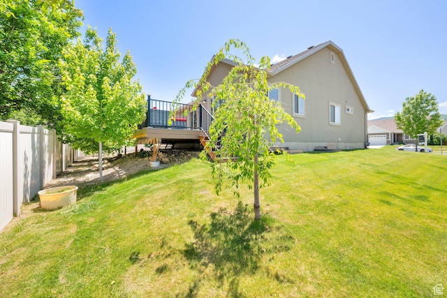 415 E Acord Way, Heber City, UT 84032 - view of yard featuring a deck and stairs