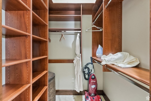 view of walk in closet