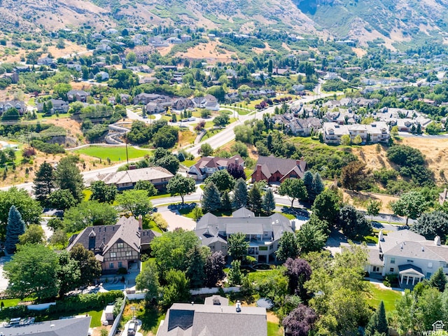 drone / aerial view with a residential view