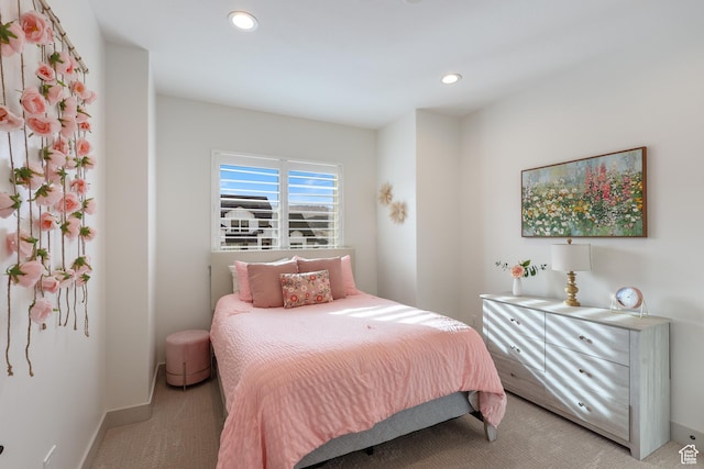 14653 S Annika Run Dr Unit 17, Herriman, UT 84096 - bedroom with recessed lighting, light colored carpet, and baseboards