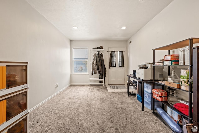 422 N Hodges Ln, Salt Lake City, UT 84116 - exercise area with recessed lighting, baseboards, and carpet floors