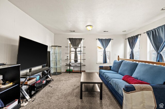 422 N Hodges Ln, Salt Lake City, UT 84116 - living area featuring visible vents, baseboards, and carpet floors