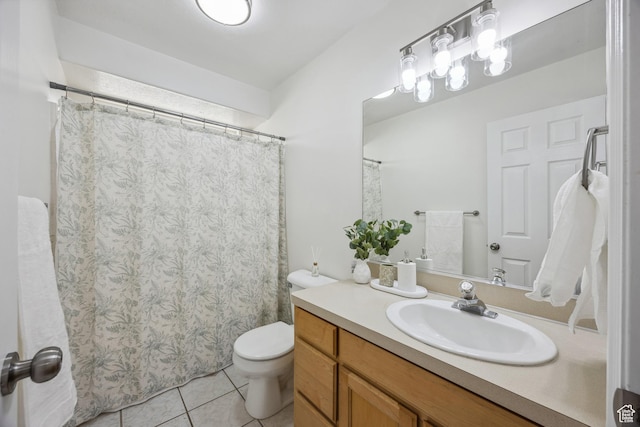 696 W 1275 N, Farmington, UT 84025 - bathroom featuring tile patterned floors, vanity, toilet, and curtained shower