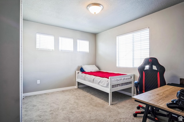 5731 W Osprey Dr, Stansbury Park, UT 84074 - bedroom featuring carpet floors, baseboards, and a textured ceiling