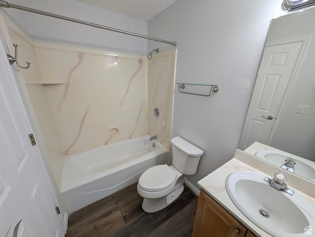 577 N 100 W Unit 102, Provo, UT 84601 - bathroom with toilet, vanity, bathtub / shower combination, and wood finished floors