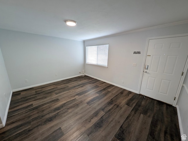 577 N 100 W Unit 102, Provo, UT 84601 - spare room featuring dark wood finished floors, baseboards, and crown molding