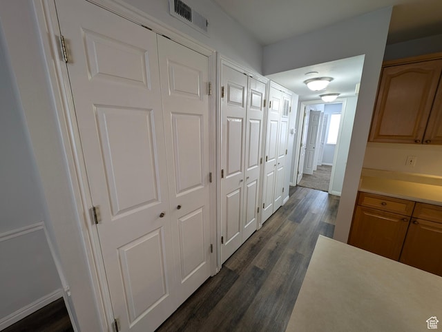 577 N 100 W Unit 102, Provo, UT 84601 - hallway featuring dark wood-style floors, baseboards, and visible vents