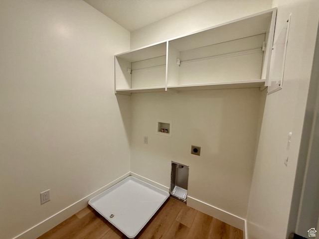 3366 S 1010 W, Nibley, UT 84321 - laundry room with laundry area, hookup for an electric dryer, wood finished floors, and washer hookup