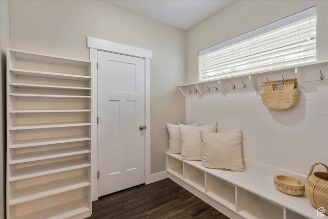 4089 W 1700 N Unit 618, Lehi, UT 84043 - mudroom with baseboards and dark wood-style flooring