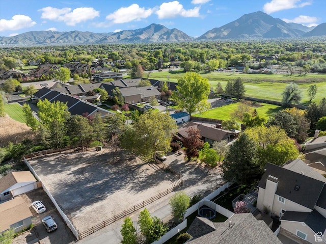 1411 E Elm Leaf Cv, Salt Lake City, UT 84117 - birds eye view of property featuring a mountain view and a residential view