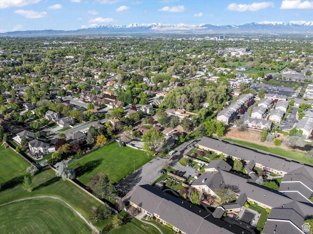 1411 E Elm Leaf Cv, Salt Lake City, UT 84117 - bird's eye view with a mountain view and a residential view