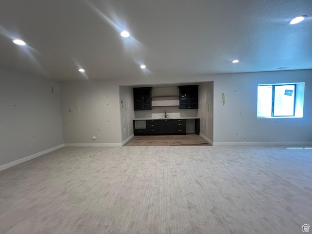 1185 N 2650 W, Lehi, UT 84043 - unfurnished living room with a sink and recessed lighting