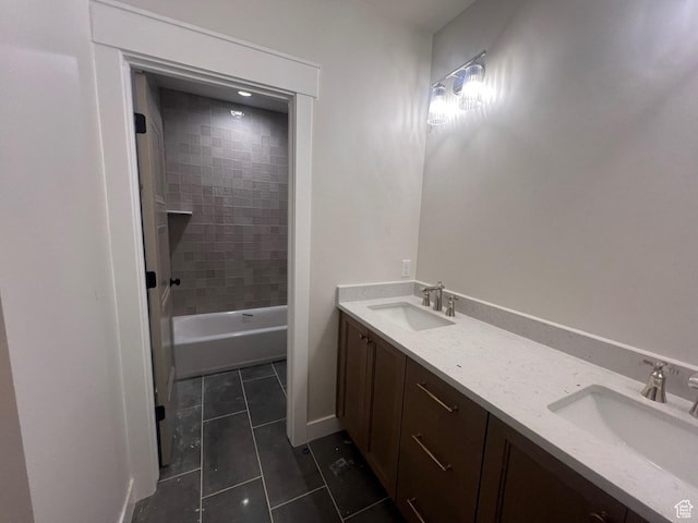 1185 N 2650 W, Lehi, UT 84043 - bathroom with tile patterned floors and double vanity