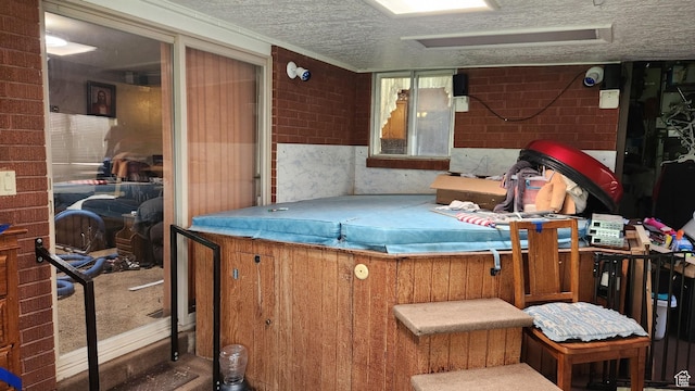 1981 W 3825 S, Roy, UT 84067 - interior space with attic access and a textured ceiling