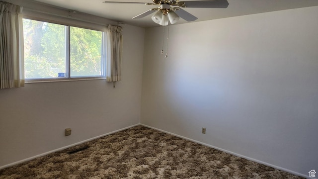 1981 W 3825 S, Roy, UT 84067 - carpeted spare room with visible vents, baseboards, and ceiling fan