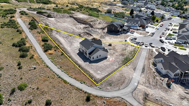 608 E 1310 S, Payson, UT 84651 - aerial perspective of suburban area with property parcel outlined