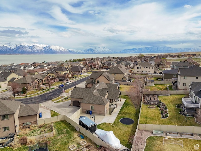3857 S Windlass Rd W, Saratoga Springs, UT 84045 - aerial view featuring a residential view and a mountain view