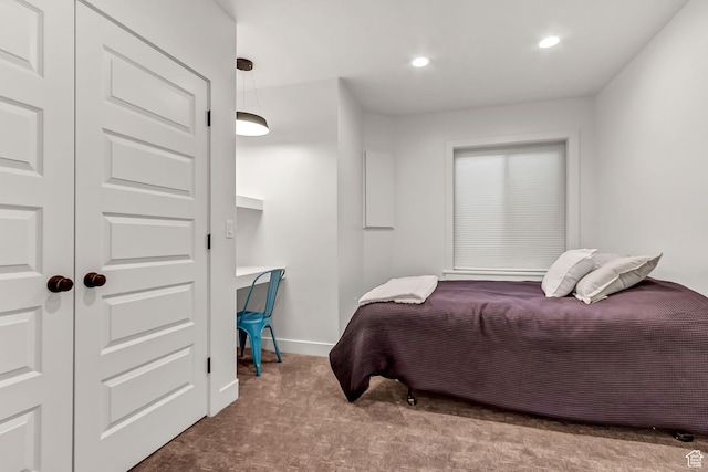 3857 S Windlass Rd W, Saratoga Springs, UT 84045 - bedroom featuring recessed lighting, baseboards, and carpet