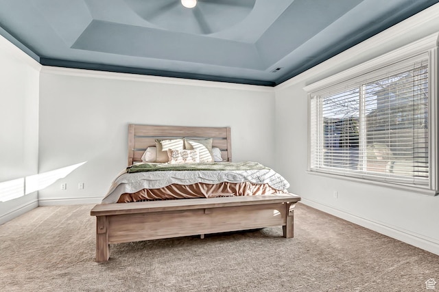 3857 S Windlass Rd W, Saratoga Springs, UT 84045 - bedroom featuring a raised ceiling, baseboards, and carpet flooring