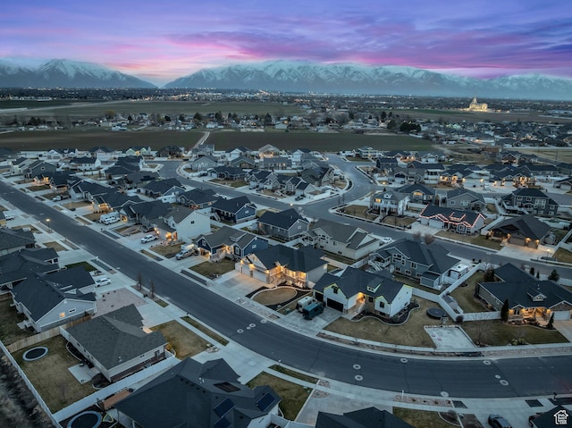 571 S 3350 W, Syracuse, UT 84075 - aerial view at dusk with a mountain view and a residential view