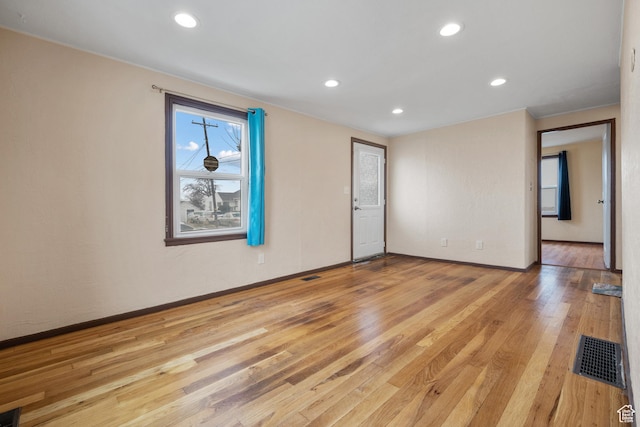 181 S 450 E, Clearfield, UT 84015 - unfurnished room featuring recessed lighting, light wood-style floors, visible vents, and baseboards