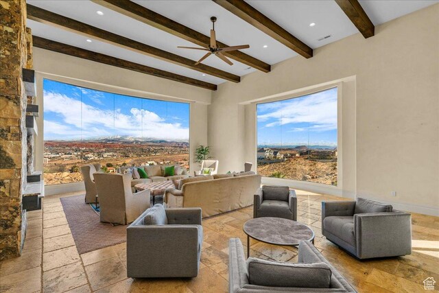 2255 S Hill Rd Unit 14, St George, UT 84790 - view of patio featuring ceiling fan and outdoor lounge area
