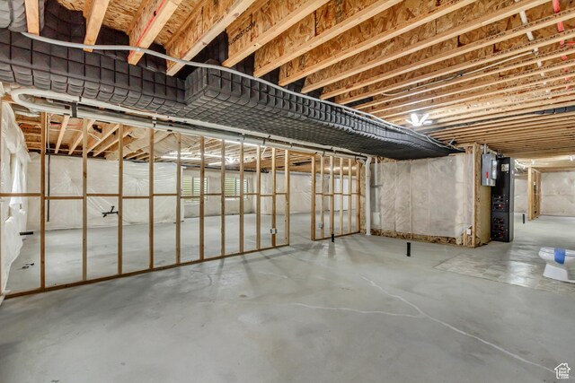 1879 E Tickville Cir, Eagle Mountain, UT 84005 - unfinished below grade area with electric panel
