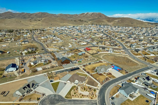 1879 E Tickville Cir, Eagle Mountain, UT 84005 - aerial view with a residential view and a mountain view