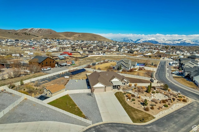 1879 E Tickville Cir, Eagle Mountain, UT 84005 - aerial view with a mountain view and a residential view