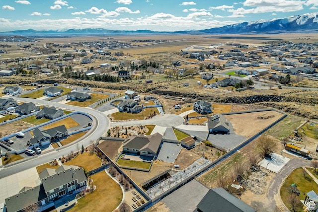 1879 E Tickville Cir, Eagle Mountain, UT 84005 - birds eye view of property featuring a mountain view and a residential view