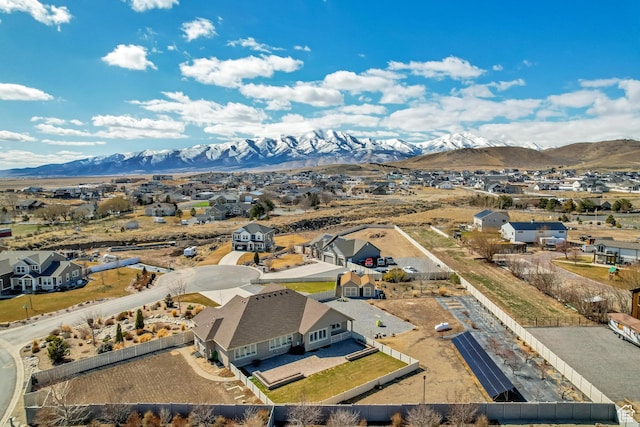 1879 E Tickville Cir, Eagle Mountain, UT 84005 - aerial view featuring a residential view and a mountain view