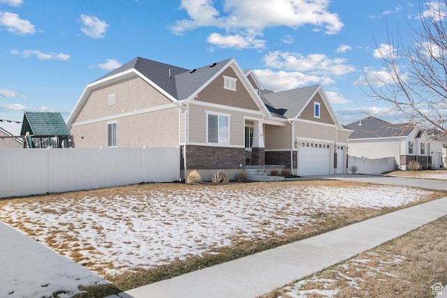 view of home's exterior featuring fence