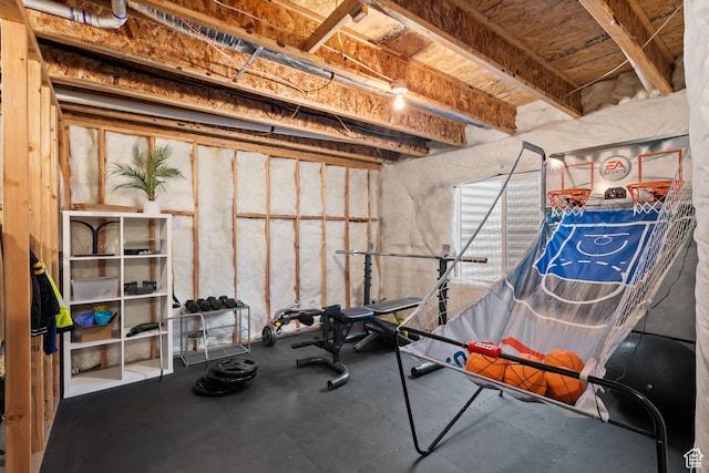 view of exercise area