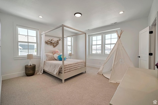 563 W Founders Blvd Unit 90, Saratoga Springs, UT 84045 - bedroom featuring light colored carpet, recessed lighting, and baseboards