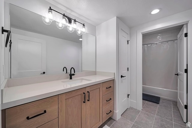 563 W Founders Blvd Unit 90, Saratoga Springs, UT 84045 - bathroom with vanity, curtained shower, and recessed lighting